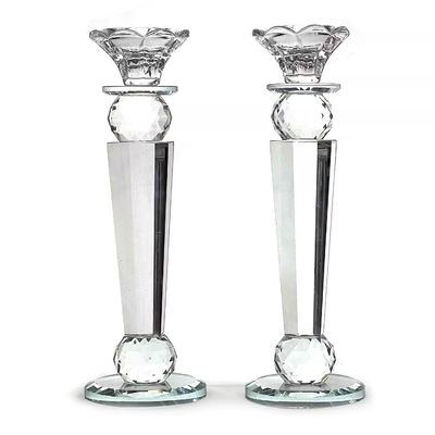 2 K9 Crystal Glass Made Home Wedding Decoration Crystal Candlestick Holder
