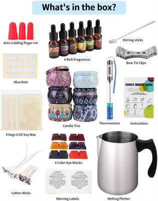 Aromatherapy Large Scented Soy Candle Making Diy Kit With Beginners Kit