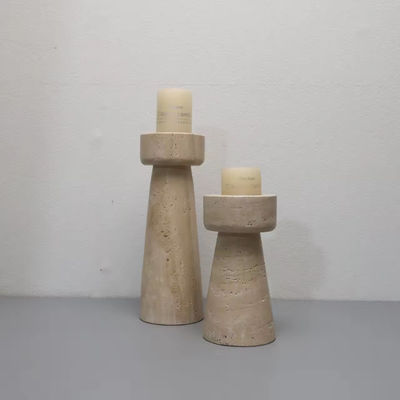 Home Decor Art Candle Holder Candelabra Stone Candlestick Stand Aromatherapy Holder