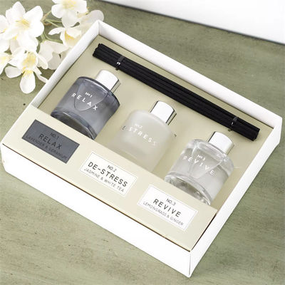 50ml X 3 Glass Bottle Reed Stick Diffuser Customized Hotel Scent Diffuser Home Fragrance Gift Box