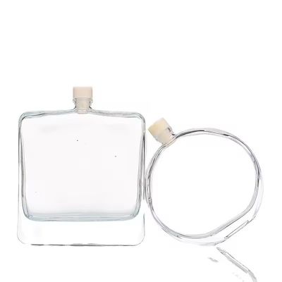 Empty 100ml Luxury Round Square Clear Glass Reed Diffuser Bottle