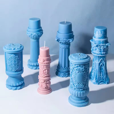 3D Roman Silicone Column Candle Mold European Simple Home Furnishing Aromatherapy Mold