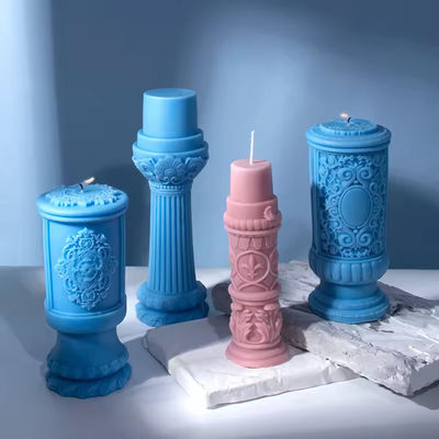 3D Roman Silicone Column Candle Mold European Simple Home Furnishing Aromatherapy Mold