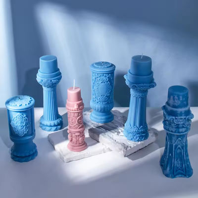 3D Roman Silicone Column Candle Mold European Simple Home Furnishing Aromatherapy Mold
