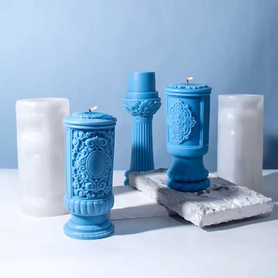 3D Roman Silicone Column Candle Mold European Simple Home Furnishing Aromatherapy Mold