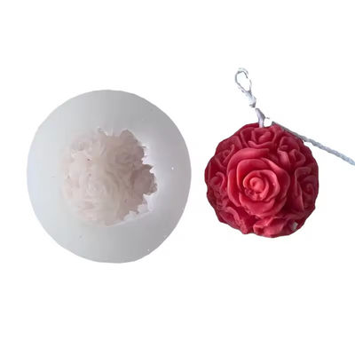 3D Silicone Valentine Flower Rose Pillar Candle Mold For DIY Candle Making