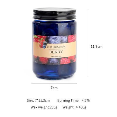 Customized Logo Acceptable BlueBerry Scented Candle for Home Decor and Aromatherapy