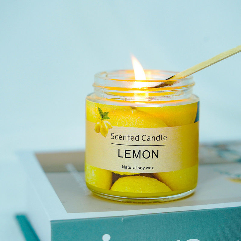 Non Toxic Glass Jar Scented Candle Tearless Smokeless Candle Wax Glass Jar Candles
