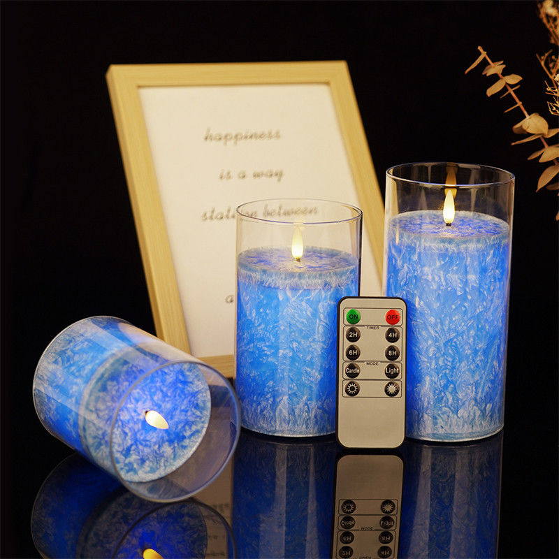 Dinners Solar Powered Electronic Candles With Artificial LED Glowing Flames