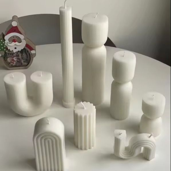 Custom Shape Craft Candle Cylinder Stick Candle Scented Pillar Creative Candles
