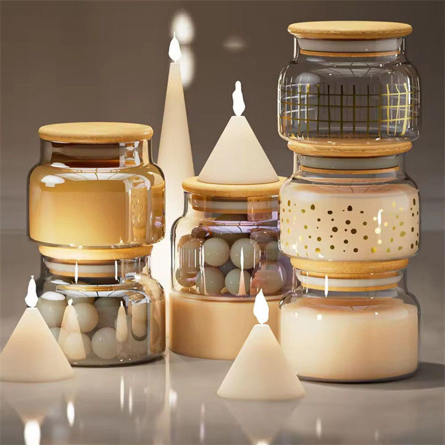 10oz Exclusive Custom Glass Candle Jars For Candle Container With Lids For Home Decor