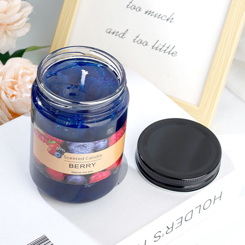 Customized Logo Acceptable BlueBerry Scented Candle for Home Decor and Aromatherapy